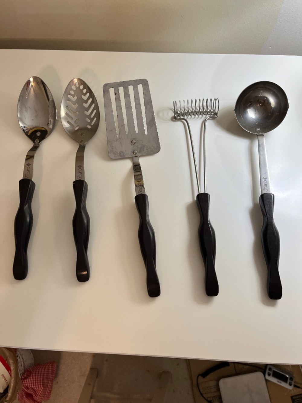 Cutco Kitchen Utensil Set USA Made β Ladle, Slotted Spoon, Turner - Picture 7 of 7